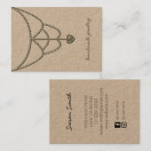 Sieraden Parels Ketting Display Gouden Hart Glamou Visitekaartje (Voorkant / Achterkant)