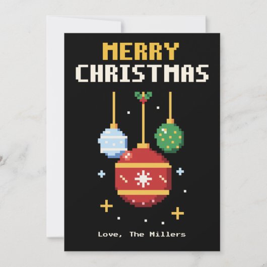 Sieraden Pixel Art Kerstkaart (Voorkant)