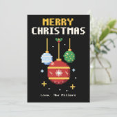 Sieraden Pixel Art Kerstkaart (Staand voorkant)