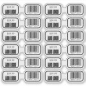 Sieraden Prijs Label Met Zakelijke Logo & Barcode (Voorkant)