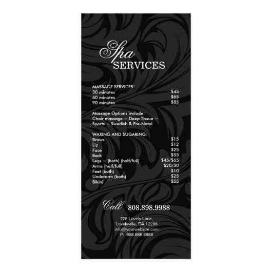 Sieraden Rack Kaart Mode Fleur de lis Zwart Goud (Achterkant)