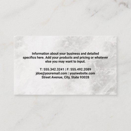 Sieraden | Ringen Halskettingen Goud Visitekaartje (Achterkant)