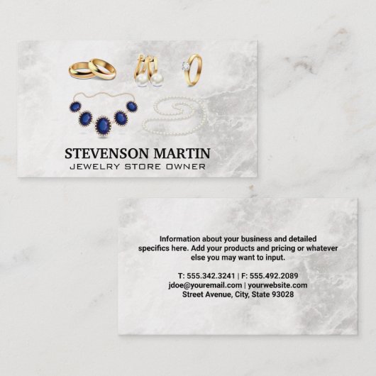 Sieraden | Ringen Halskettingen Goud Visitekaartje (Voorkant / Achterkant)