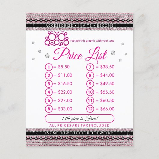 Sieraden Roze Diamant luxe Flyer (Voorkant)