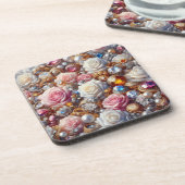 Sieraden & Rozen Kurk Onderzetters Set van 6 (Linkerzijde)