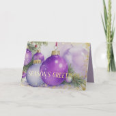 Sieraden Satijnen Lint Groenblauw Paars  Feestdagen Kaart (Voorkant)