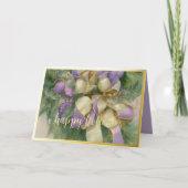 Sieraden Satijnen Lint Groene Lavendel Feestdagen Kaart (Voorkant)