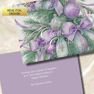 Sieraden Satijnen Lint Groene Purper Groen Folie Feestdagenkaart