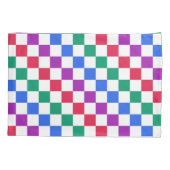 Sieraden snoep diagonaal dambord patroon kussensloop (Achterkant-Links)