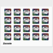 Sieraden Sticker Zebra Regenboog Salon (Vel)