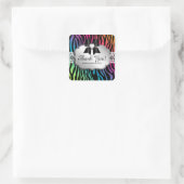 Sieraden Sticker Zebra Regenboog Salon (Tas)