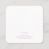 Sieraden Stud Display Roze Leopard Print Handgemaa Vierkante Visitekaartje (Achterkant)