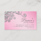 Sieraden Swirl Loyalty Kaart Glitter Diamonds Roze (Voorkant)