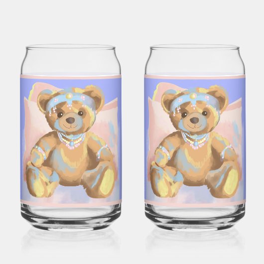 Sieraden Teddy Frisdrankglas Blikvorm Glas (Voorkant)