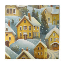 Sieraden van steenkoolpleisterhuizen tegeltje