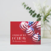 Sieraden versierd met de Amerikaanse vlag Feestdagenkaart (Staand voorkant)
