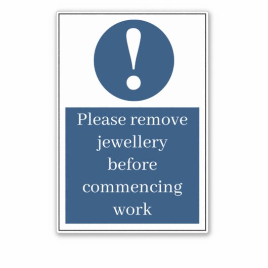 Sieraden verwijderen sticker (Voorkant)