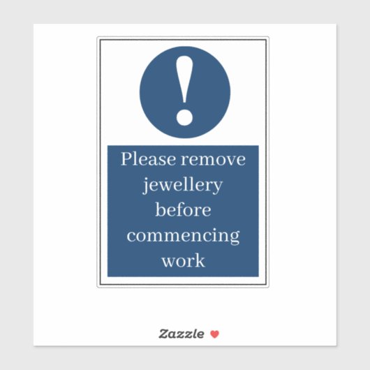 Sieraden verwijderen sticker (Vel)