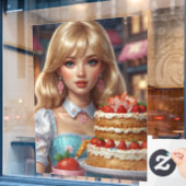 Sieraden voor etalage ramen raamsticker (Cafe Raam)