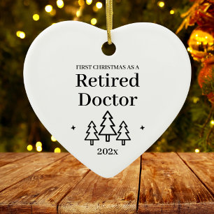 Sieraden voor gepensioneerde dokter Kerstmis Keramisch Ornament