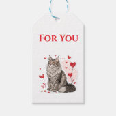 Sieraden voor Valentijnsdag Maine Coon Cadeaulabel (Voorkant)