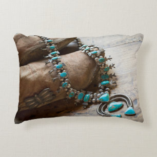 Sieraden voor verkoop, Santa Fe, New Mexico. USA Decoratief Kussen