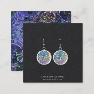 Sieraden Zelf Ontwerpen Oorbellen Displaykaarten Vierkante Visitekaartje