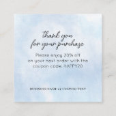 Sieraden Zorg Dank u Blue Waterverf Business Informatiekaartje (Achterkant)