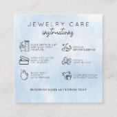 Sieraden Zorg Dank u Blue Waterverf Business Informatiekaartje (Voorkant)