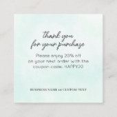 Sieraden Zorg Dank u Groene Waterverf Bedrijf Informatiekaartje (Achterkant)