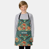 Sieradendoos Bloemen Aangepast patroon Schort (Gedragen)