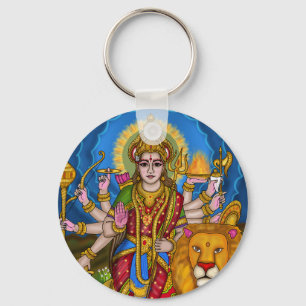 Sieradengodheid Durga-sleutelhanger Sleutelhanger