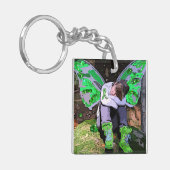 Sieradengordijn met Lyme Disease Warrior-engel of Sleutelhanger (Voorkant Links)