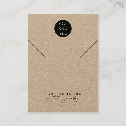 Sieradenhouder Ketting Display Business Logo Visitekaartje (Voorkant)