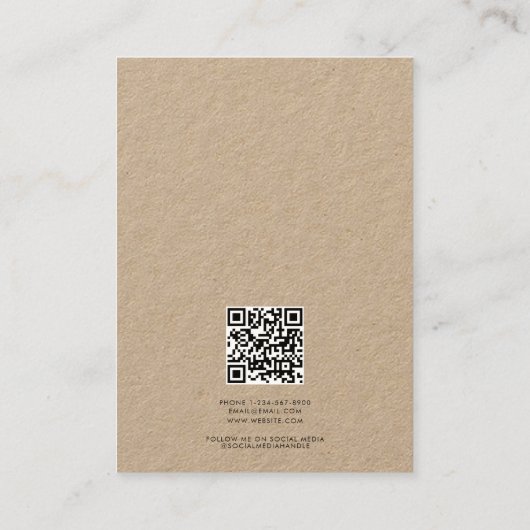 Sieradenhouder Ketting Display Business Logo Visitekaartje (Achterkant)