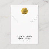 Sieradenhouder Ketting Display Business Logo Visitekaartje (Voorkant)