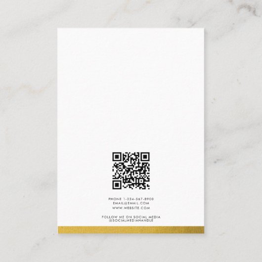 Sieradenhouder Oorbel Display Business Logo Gold Visitekaartje (Achterkant)