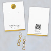 Sieradenhouder Oorbel Display Business Logo Gold Visitekaartje