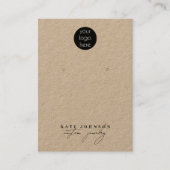 Sieradenhouder Oorbel Display Business Logo Kraft Visitekaartje (Voorkant)