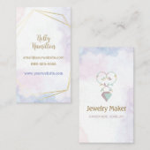 Sieradenmaker Ketting Aquarel Visitekaartje (Voorkant / Achterkant)