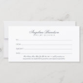 Sieradenontwerper cadeaukaart met glinsterende dia bedankkaart (Achterkant)