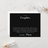 Sieradenskaart voor dochter kaart (Voorkant / Achterkant in situ)