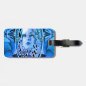 Sieradentas met Slagwerk Blauw Bagagelabel (Achterkant horizontaal)