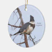 Sieradenvogel met riemke kingfisher keramisch ornament (Links)
