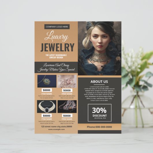 Sieradenwinkel Flyer Sjabloon (Staand voorkant)