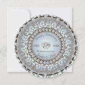 Sieradige jubileum diamant monogram kaart (Voorkant)