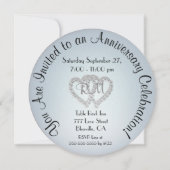 Sieradige jubileum diamanten monogram kaart (Achterkant)