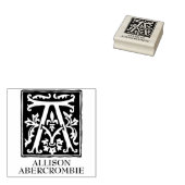 Sieralfabet letter A monogram Rubberstempel (Gestempeld)