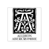 Sieralfabet letter A monogram Rubberstempel (Afrduk)