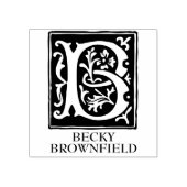 Sieralfabet letter B monogram Rubberstempel (Afrduk)